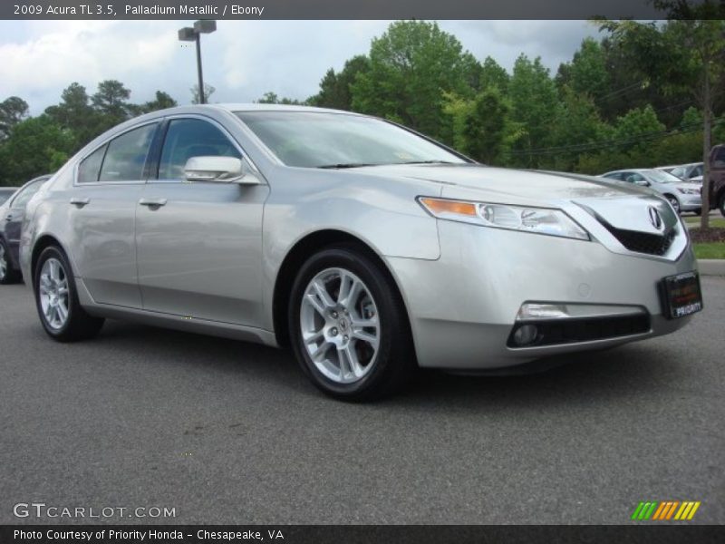 Palladium Metallic / Ebony 2009 Acura TL 3.5