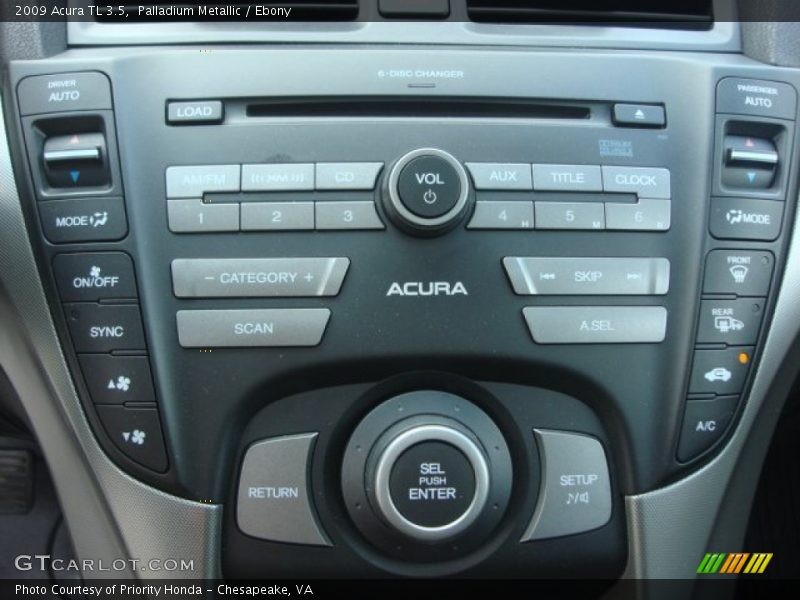 Palladium Metallic / Ebony 2009 Acura TL 3.5