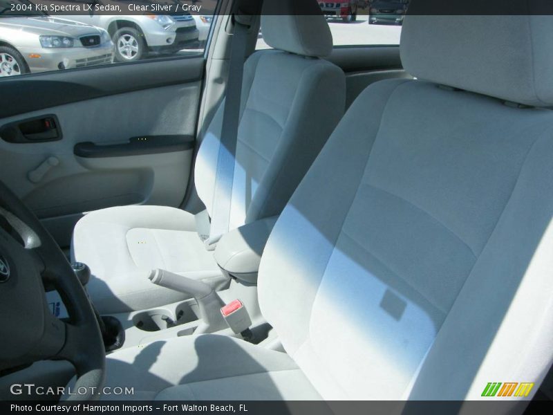 Clear Silver / Gray 2004 Kia Spectra LX Sedan