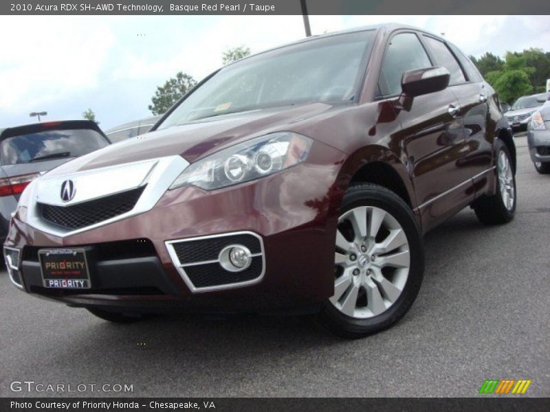 Basque Red Pearl / Taupe 2010 Acura RDX SH-AWD Technology