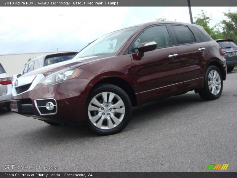 Basque Red Pearl / Taupe 2010 Acura RDX SH-AWD Technology