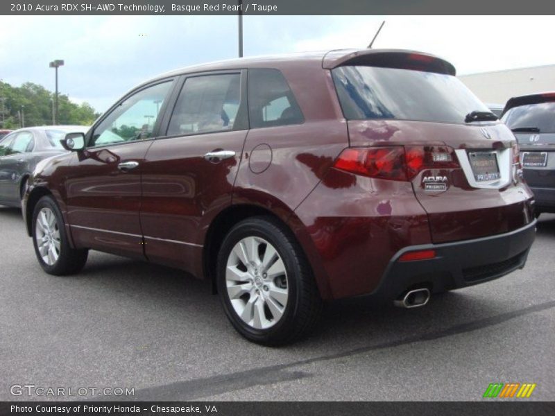 Basque Red Pearl / Taupe 2010 Acura RDX SH-AWD Technology