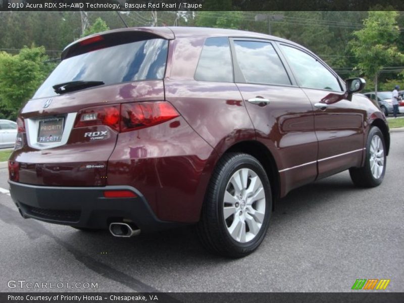 Basque Red Pearl / Taupe 2010 Acura RDX SH-AWD Technology