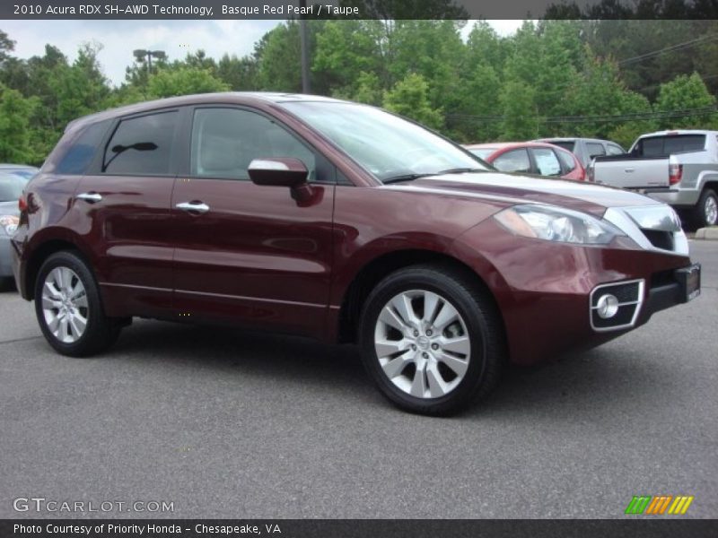 Basque Red Pearl / Taupe 2010 Acura RDX SH-AWD Technology