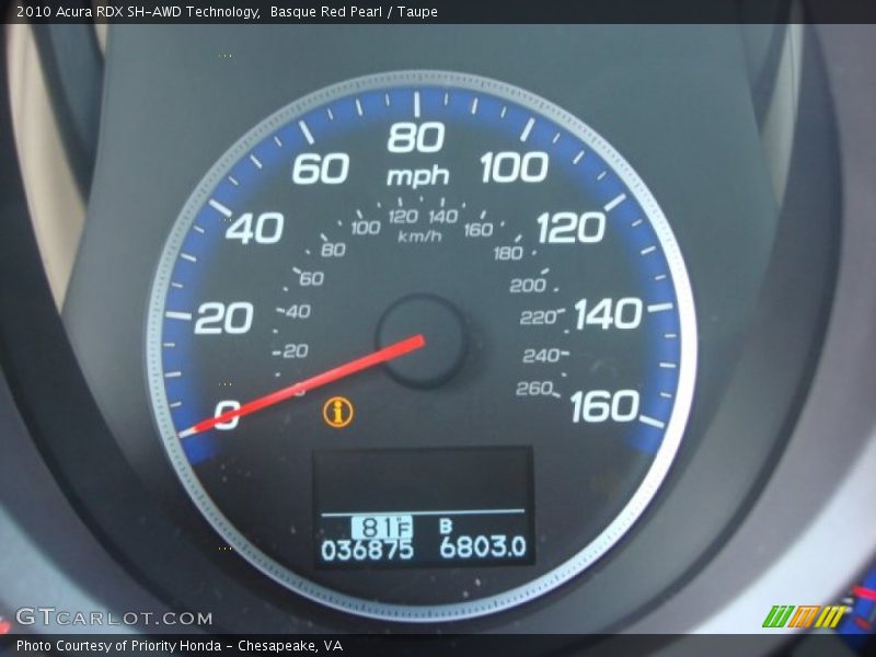 Basque Red Pearl / Taupe 2010 Acura RDX SH-AWD Technology