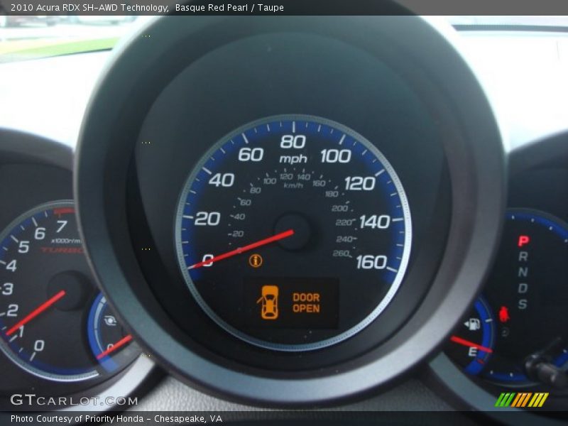 Basque Red Pearl / Taupe 2010 Acura RDX SH-AWD Technology