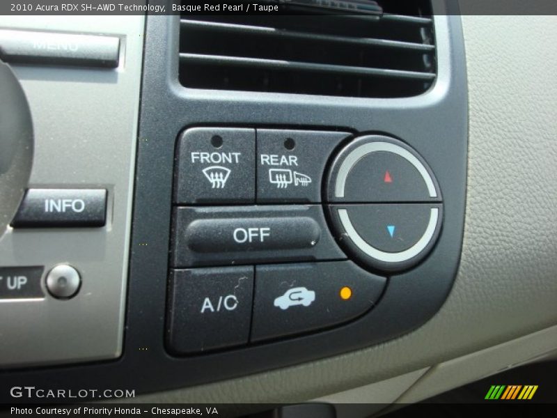Basque Red Pearl / Taupe 2010 Acura RDX SH-AWD Technology