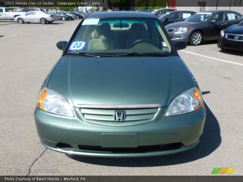Galapagos Green / Ivory 2003 Honda Civic LX Sedan