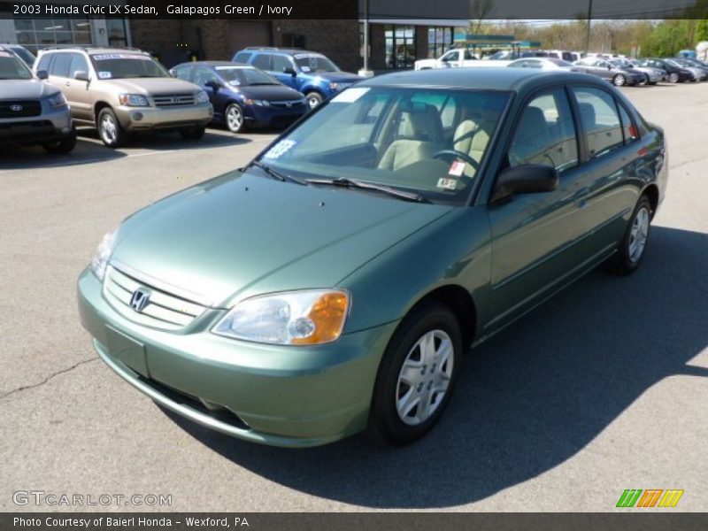 Galapagos Green / Ivory 2003 Honda Civic LX Sedan