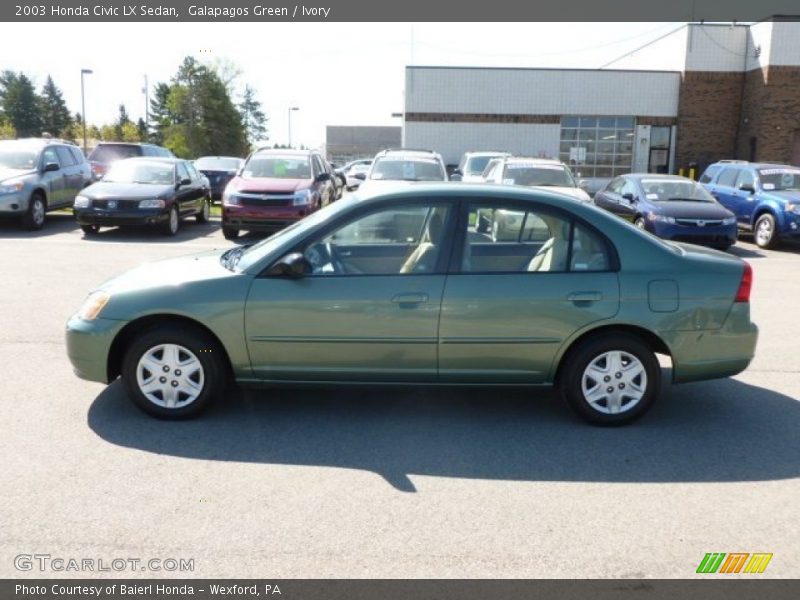 Galapagos Green / Ivory 2003 Honda Civic LX Sedan