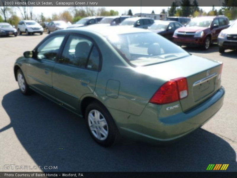 Galapagos Green / Ivory 2003 Honda Civic LX Sedan