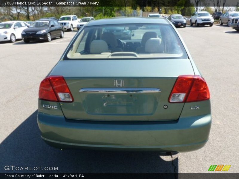 Galapagos Green / Ivory 2003 Honda Civic LX Sedan