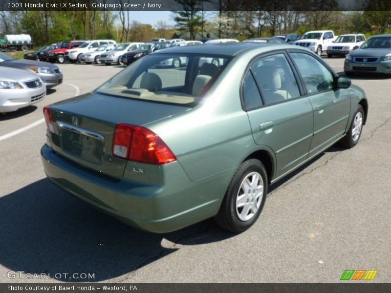 Galapagos Green / Ivory 2003 Honda Civic LX Sedan