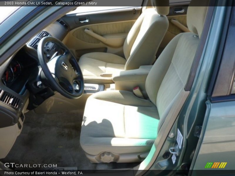 Galapagos Green / Ivory 2003 Honda Civic LX Sedan