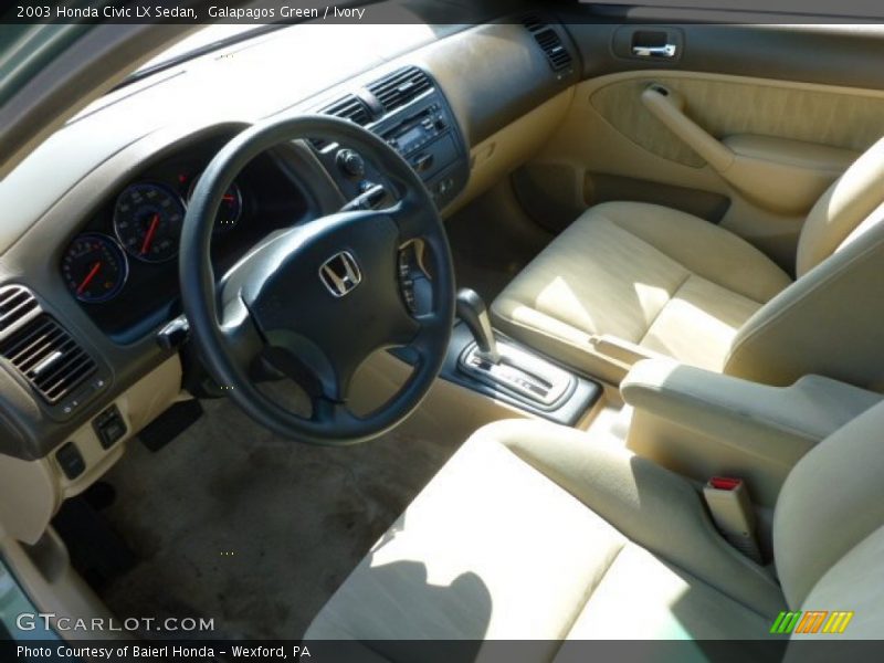 Galapagos Green / Ivory 2003 Honda Civic LX Sedan