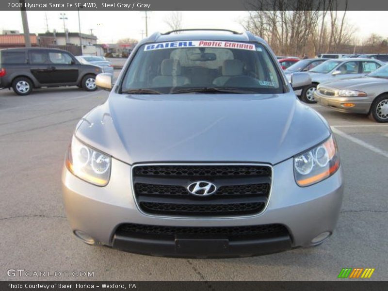 Steel Gray / Gray 2008 Hyundai Santa Fe SE 4WD