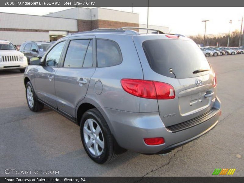 Steel Gray / Gray 2008 Hyundai Santa Fe SE 4WD