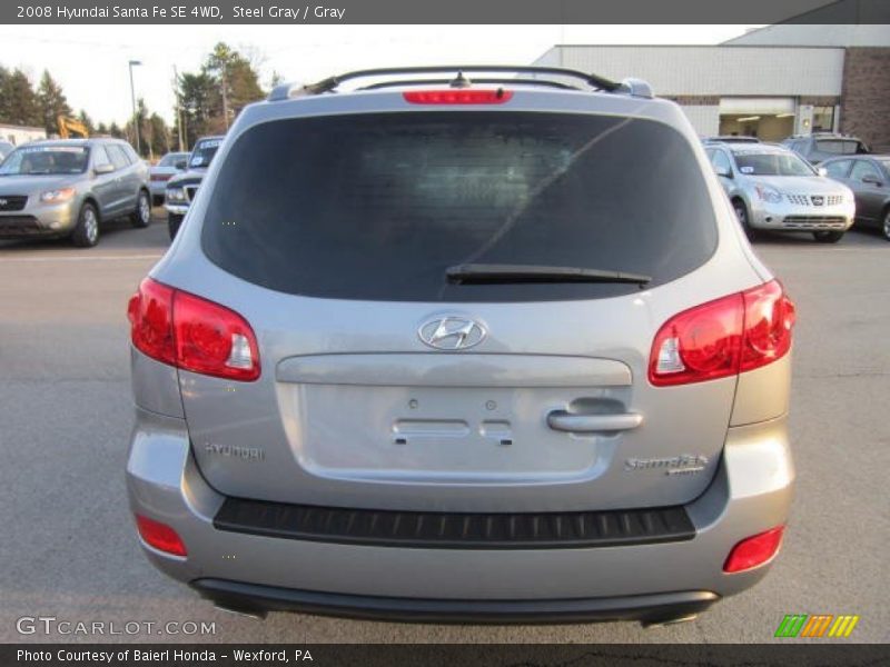 Steel Gray / Gray 2008 Hyundai Santa Fe SE 4WD