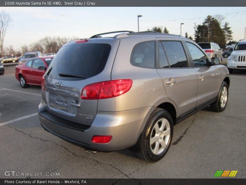 Steel Gray / Gray 2008 Hyundai Santa Fe SE 4WD