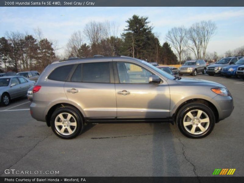 Steel Gray / Gray 2008 Hyundai Santa Fe SE 4WD