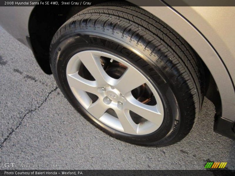 Steel Gray / Gray 2008 Hyundai Santa Fe SE 4WD