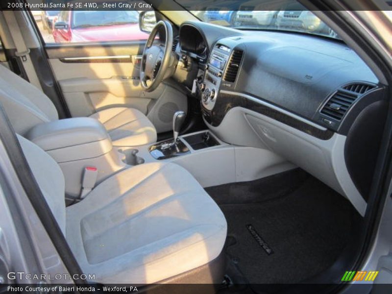 Steel Gray / Gray 2008 Hyundai Santa Fe SE 4WD