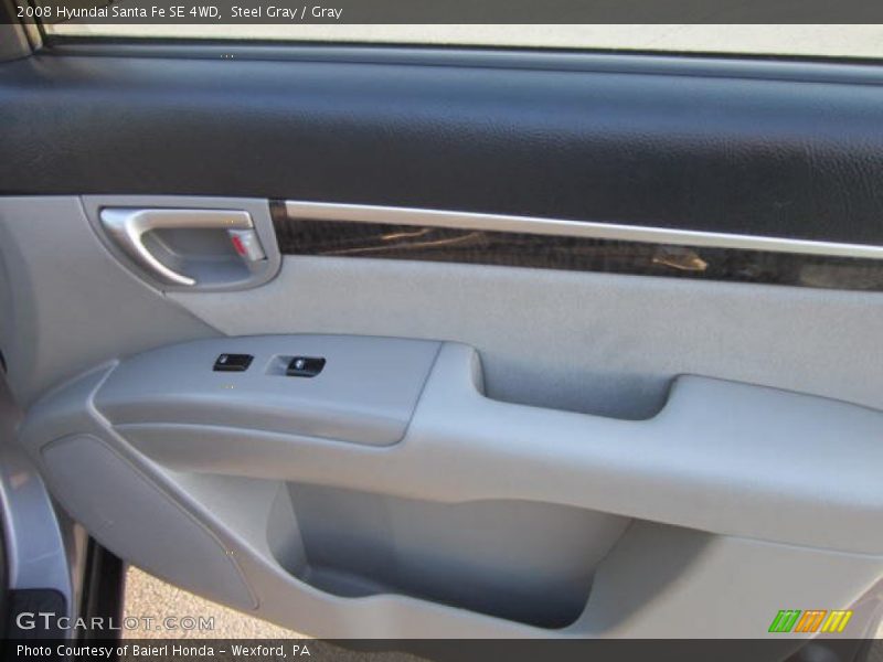 Steel Gray / Gray 2008 Hyundai Santa Fe SE 4WD