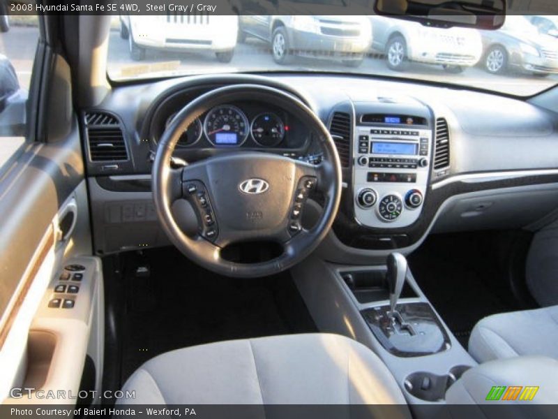 Steel Gray / Gray 2008 Hyundai Santa Fe SE 4WD