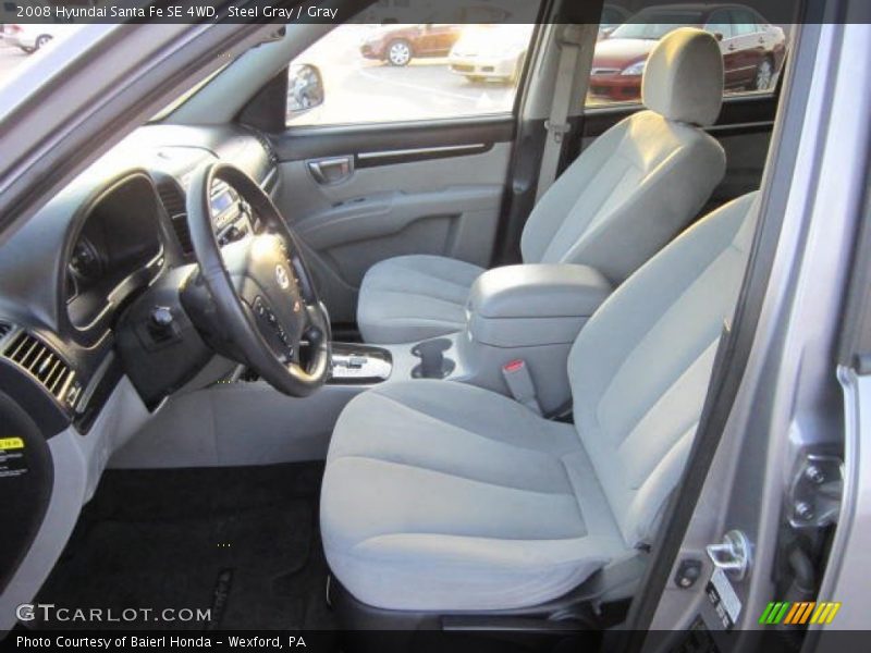 Steel Gray / Gray 2008 Hyundai Santa Fe SE 4WD
