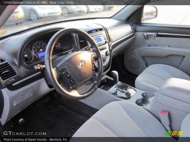 Steel Gray / Gray 2008 Hyundai Santa Fe SE 4WD
