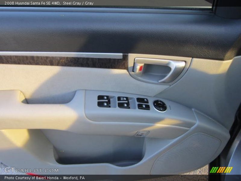 Steel Gray / Gray 2008 Hyundai Santa Fe SE 4WD