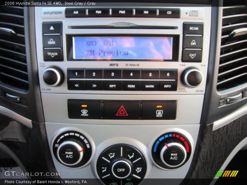 Steel Gray / Gray 2008 Hyundai Santa Fe SE 4WD