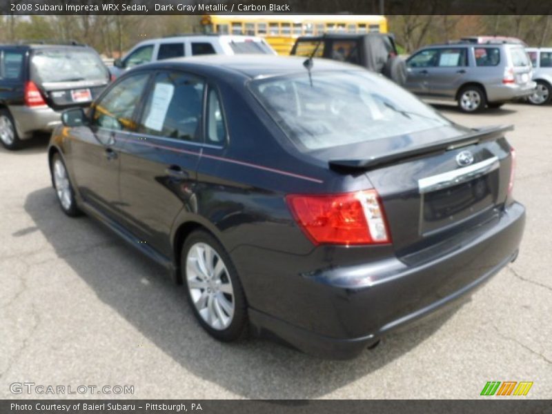 Dark Gray Metallic / Carbon Black 2008 Subaru Impreza WRX Sedan