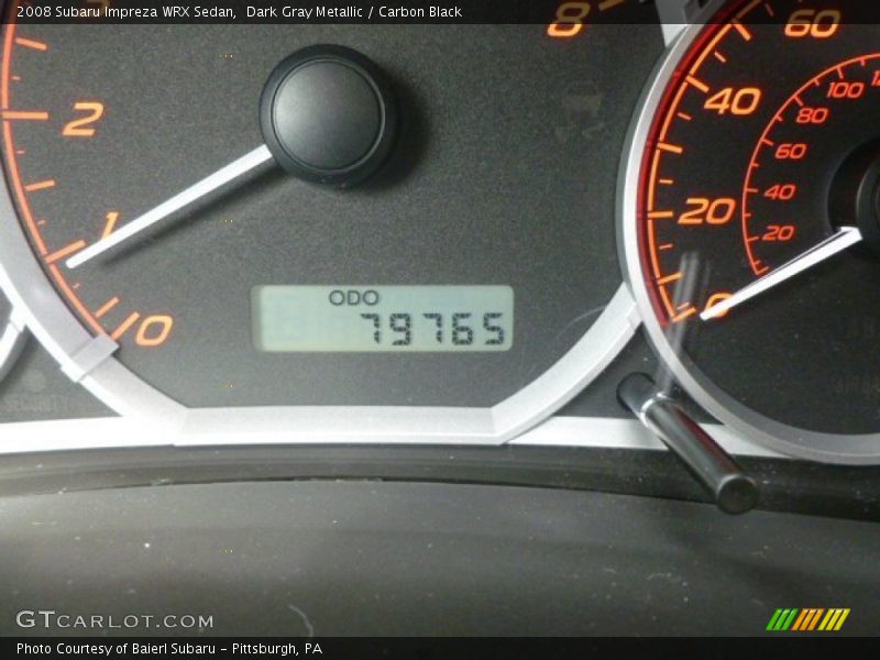Dark Gray Metallic / Carbon Black 2008 Subaru Impreza WRX Sedan