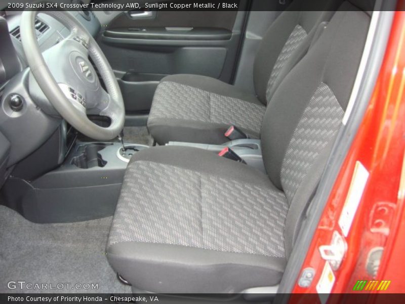 Sunlight Copper Metallic / Black 2009 Suzuki SX4 Crossover Technology AWD