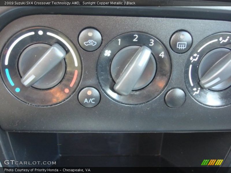 Sunlight Copper Metallic / Black 2009 Suzuki SX4 Crossover Technology AWD