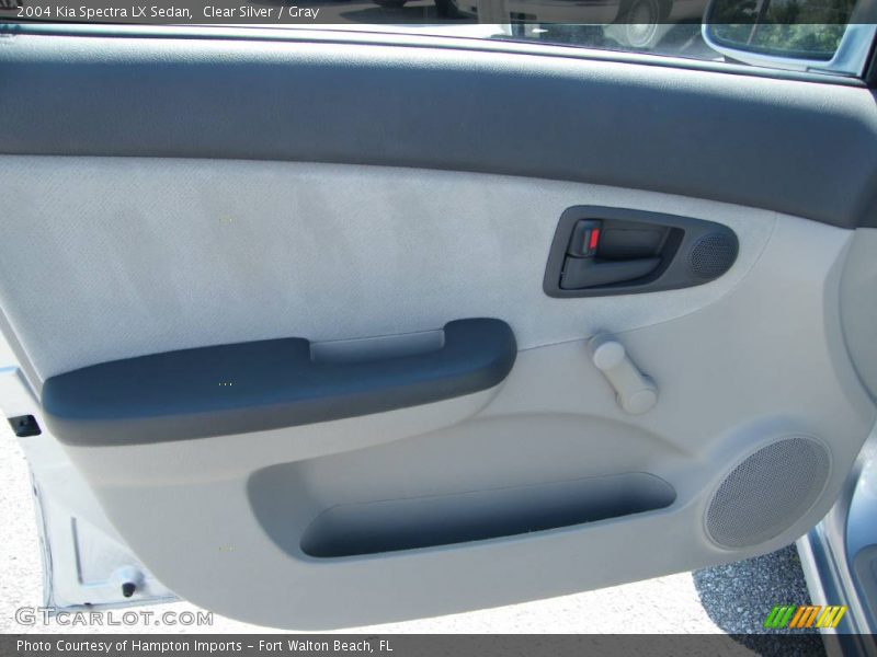 Clear Silver / Gray 2004 Kia Spectra LX Sedan