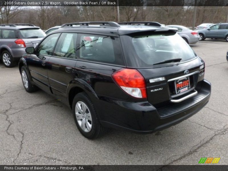 Obsidian Black Pearl / Off Black 2008 Subaru Outback 2.5i Wagon