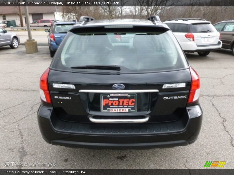 Obsidian Black Pearl / Off Black 2008 Subaru Outback 2.5i Wagon