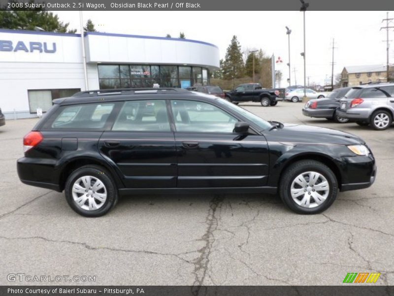 Obsidian Black Pearl / Off Black 2008 Subaru Outback 2.5i Wagon