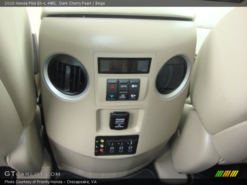 Dark Cherry Pearl / Beige 2010 Honda Pilot EX-L 4WD