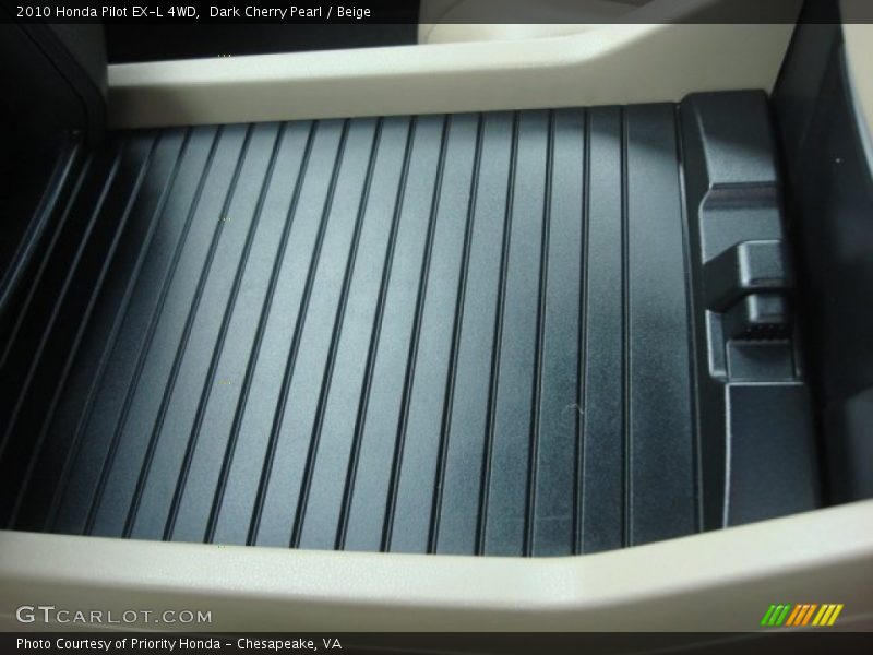 Dark Cherry Pearl / Beige 2010 Honda Pilot EX-L 4WD