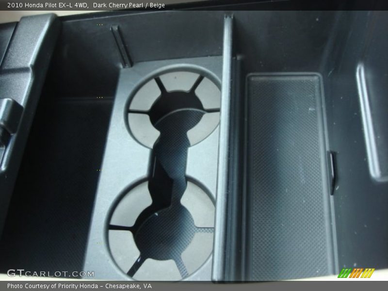 Dark Cherry Pearl / Beige 2010 Honda Pilot EX-L 4WD