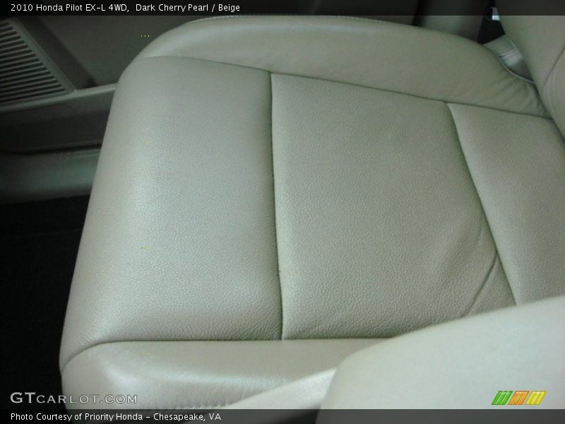 Dark Cherry Pearl / Beige 2010 Honda Pilot EX-L 4WD