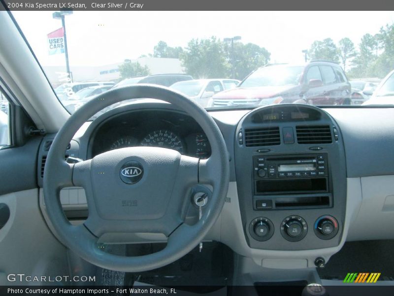 Clear Silver / Gray 2004 Kia Spectra LX Sedan