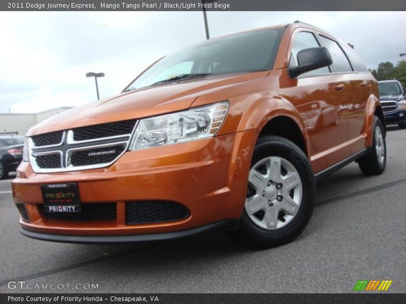 Mango Tango Pearl / Black/Light Frost Beige 2011 Dodge Journey Express