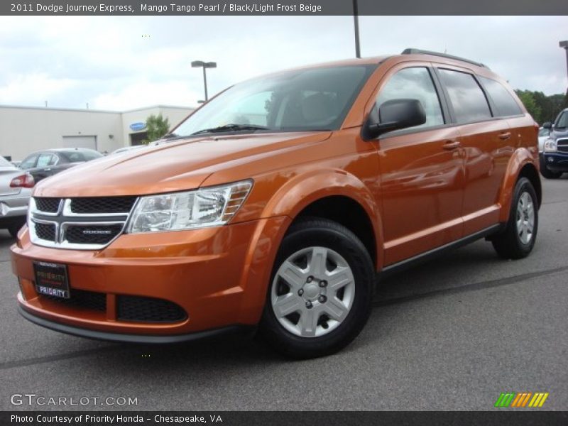 Mango Tango Pearl / Black/Light Frost Beige 2011 Dodge Journey Express