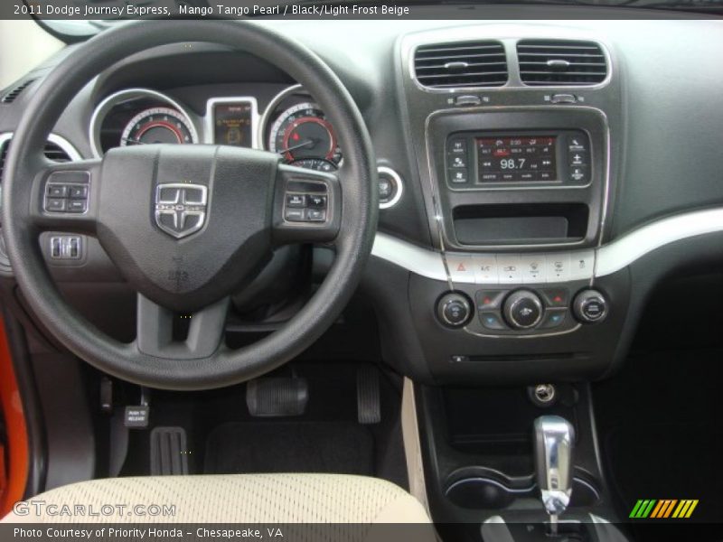 Mango Tango Pearl / Black/Light Frost Beige 2011 Dodge Journey Express