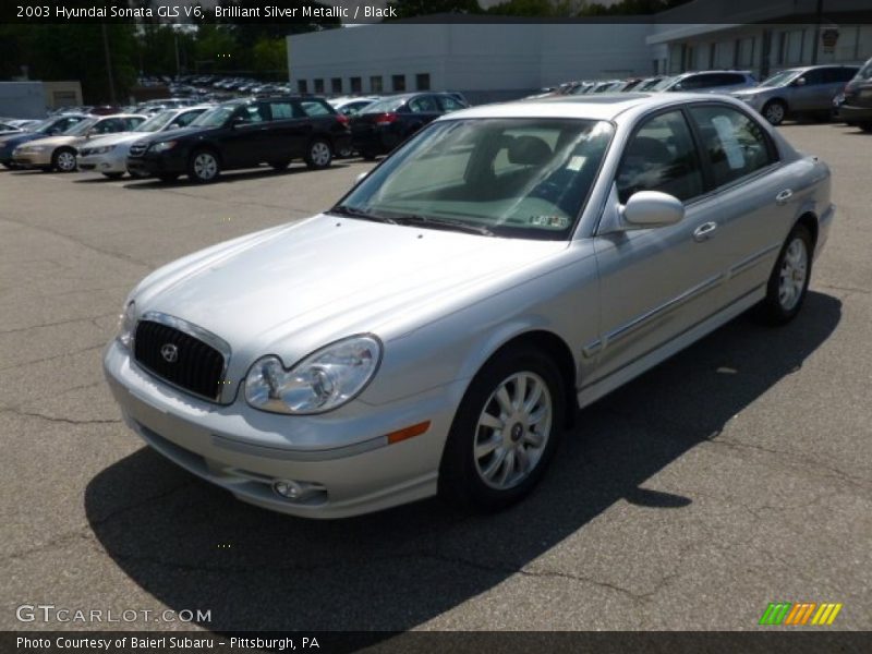Brilliant Silver Metallic / Black 2003 Hyundai Sonata GLS V6