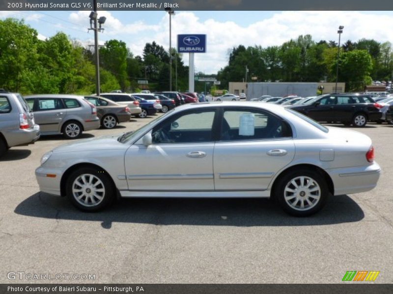 Brilliant Silver Metallic / Black 2003 Hyundai Sonata GLS V6
